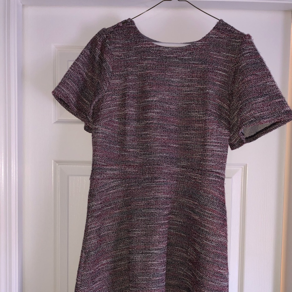 Sparkly red tweed a-line dress